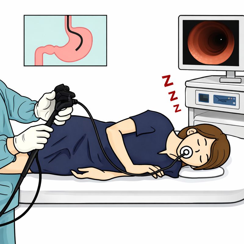 鎮静下での内視鏡検査イメージ